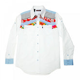 Mens long sleeve shirt in white