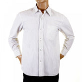 White shirt with black pinstripes