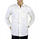 Go in circles! Designer White Stitched Shirt