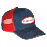 Denim trucker cap