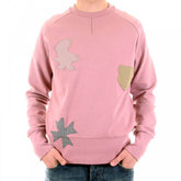 Rose Pink Crew Neck Long Sleeve Sweatshirt