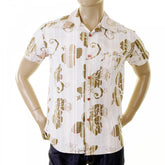 Early and Genuine Mens Short Sleeve Camel Floral Print Shirt