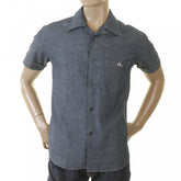 Early and Rare Mens Short Sleeve Blue Chambray Shirt