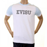 Original and Rare White with Sky Blue Short Sleeve T-Shirt