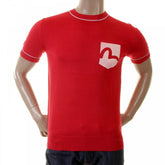 Red Logo Pocket printed T shirt for Men