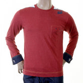 Genuine Brick Red Denim Cuff T Shirt