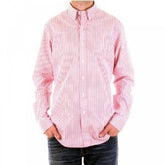 Regular Fit Long Sleeve Pink/White Check Shirt