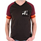 Brown Short Sleeve V Neck Slim Fit T-Shirt
