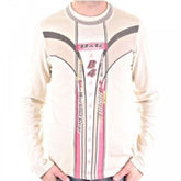 Washed Stone Crew Neck Long Sleeve Slim Fit T-Shirt