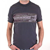 Washed grey slim fit short sleeve tshirt