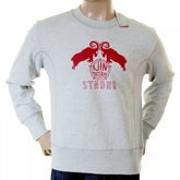 Marl grey standard label crew neck sweatshirt