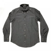 Grey Button Down Collar Regular Fit Long Sleeve Shirt