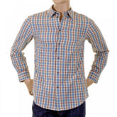 Long sleeve regular fit woven check shirt.
