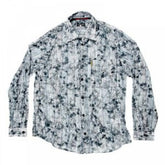 Cyan Printed Regular Fit Long Sleeve Shirt