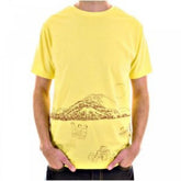 Exclusive Yellow Short Sleeve Crew Neck Cotton T-Shirt with Embroidered Toyo Story Porter Scene