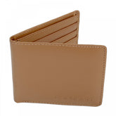 Brown Leather Bill Fold and Credit Card Wallet with ID