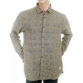 Grey Cotton Long Sleeve Regular Fit Button down Soft Collar Shirt