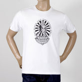 White crew neck short sleeve regular fit t-shirt