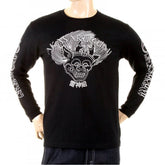 Black crew neck long sleeve regular fit t-shirt