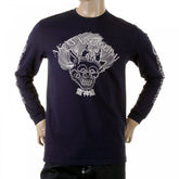 Navy crew neck long sleeve regular fit t-shirt