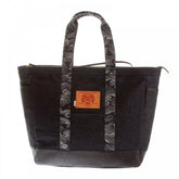 Mens/Unisex denim leather shopper bag