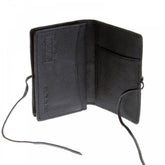 Mens Black Grain Leather Card Holder Wallet
