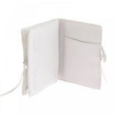 Mens White Grain Leather Card Holder Wallet