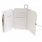 Mens White Leather 3 Fold Credit Card Wallet