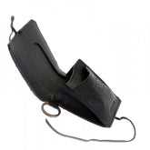 Mens Black Leather/Horse Hair Pouch with Shoe Lace Tie Closure