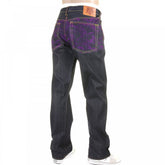 Violet Vintage Cut Design Dark Indigo Raw Denim Jeans