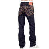 Mens Dark Indigo Vintage Cut Raw Denim Jeans