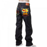 Selvedge Vintage Cut Dark Indigo Raw Denim Jeans for Men