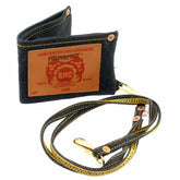 Selvedge Indigo Denim Double Bill Fold Wallet with Key Chain