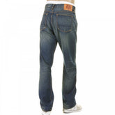 Washed Vintage Selvedge Indigo Denim Jeans for Men