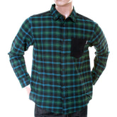Caribbean Leek Checked Cotton Long Sleeve Regular Fit Shirt