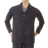 Mens Pinstriped Vintage Cut Regular Fit USA Made Work Jacket in Navy SC12455