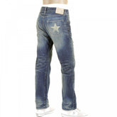 Mens Lone Star Vintage Cut 10 Year Aged Japanese Selvedge Denim Jeans with Heavy Fading and Whiskering SC40902R