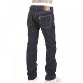 Mens Navy Slimer Cut Rinsed One Wash Low Rise Japanese Selvedge Denim Jeans SC40724A