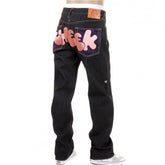 Mens Vintage Cut Dark Indigo Raw Denim Jeans