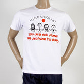 White Crew Neck Short Sleeve Regular Fit Charity T-shirt