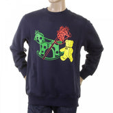 Mens Navy Overhead Large Fitting Sweatshirt