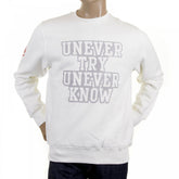Mens off White Crew Neck Large Fitting Sweat Shirt