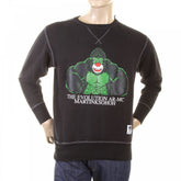Mens Black Crew Neck Large Fitting Sweat Shirt