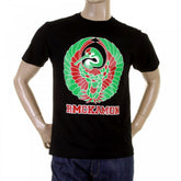 Black Crew Neck Short Sleeve Regular Fit T-Shirt for Men