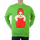 Mens Lime Crew Neck Large Fitting Sweat Shirt