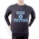 Navy Untunk Crew Neck Large Fitting Sweatshirt for Men