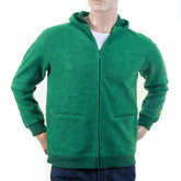 Mens Emerald Green Tsunami Wave Large Fitting Hooded Zipped Sweatshirt