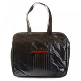 Unisex Coated Denim with Laminated Tartan Lining Hand Carry Bag