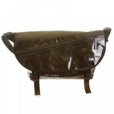 Unisex PVC Coated Canvas Shoulder Cyclist Fashion Bag in Black