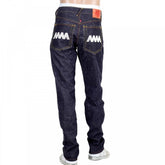 4A Version 1 Regular Classic Slim Model Indigo Raw Japanese Selvedge Embroidered Denim jeans